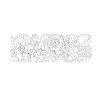 Rotolo creativo adesivo tema parco divertimento 30x400 cm - 22500