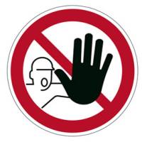 Pittogramma adesivo da terra Accesso vietato diametro 43 cm - 18316