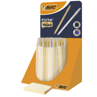 Penna Cristal Shine - fusto oro-argento - expo 40 pezzi - Bic - 9213381 - 3086129213382 - DMwebShop