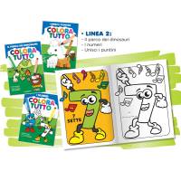 Album da colorare tema Dinosauri e Numeri - 24 facciate - conf. 6 pezzi - Blasetti - 6243 - 8007758262430 - DMwebShop