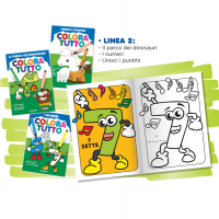 Album da colorare tema Dinosauri e Numeri - 24 facciate - conf. 6 pezzi - Blasetti - 6243 - 8007758262430 - DMwebShop