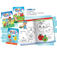 Album da colorare tema La Fattoria - Merende e Professioni - 24 facciate - conf. 6 pezzi - Blasetti - 6244 - 87357A - DMwebShop