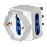 Adattatore triplo con spina 2P+T 16A 2 prese bipasso 10-16A + 1 Schuko - Mkc 492518066