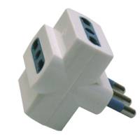 Adattatore triplo con spina 2P+T 16A 3 prese bipasso 10-16A - Mkc - 492518373 - 8006012108361 - DMwebShop