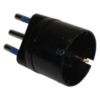 Adattatore semplice - spina 2P+T 16 A - presa schuko 16 A - nero - Mkc - 492518358 - 8006012097887 - DMwebShop