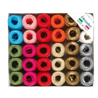 Ovine in Rafia sintetica - 5 mm x 20 mt - colori natalizi assortiti - conf. 30 pezzi - Brizzolari - 01003500 - 8004451070027 - DMwebShop