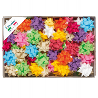 Stelle in Rafia sintetica - 14 mm - colori primaverili assortiti - conf. 100 pezzi - Brizzolari - 01003499 - 8031653208101 - DMwebShop