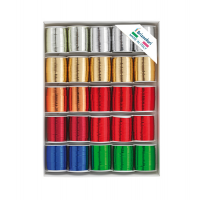 Rocche di nastro 6870 colori assortiti metal - 10 mm x 10 mt - colori assortiti - conf. 25 pezzi - Brizzolari - 00308500 - 8004451082709 - DMwebShop