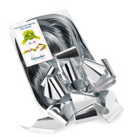Nastro strip metal 6870 - argento 04 - 50 mm - Ø 20 cm - conf. 30 pezzi - Brizzolari - 00314104 - 8031653046482 - DMwebShop