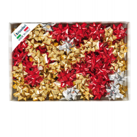 Stelle di nastro metal 6870 - 14 mm - Ø 6,5 cm - colori assortiti - conf. 100 pezzi - Brizzolari - 00065900 - 8004451031707 - DMwebShop