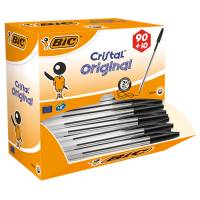 Penna a sfera Cristal - punta media 1 mm - nero - scatola 90 + 10 pezzi - Bic - 942911 - 3086123297982 - DMwebShop