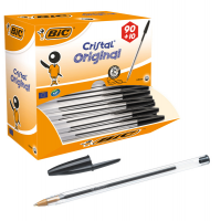 Penna a sfera Cristal - punta media 1 mm - nero - conf. 90+10 pezzi - Bic - 942911 - 3086123297982 - DMwebShop