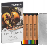 Pastelli colorati Rembrandt Polycolor - 3,7 mm - colori assortiti - astuccio in metallo 12 pezzi - Lyra - L2001120 - 4084900170304 - DMwebShop
