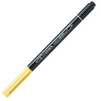 Pennarello Aqua Brush Duo - punte 2-4 mm - giallo chiaro - conf. 10 pezzi - Lyra - L6520002 - 4084900661680 - DMwebShop