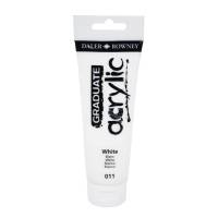 Colore acrilico fine Graduate - 120 ml - bianco - Daler Rowney - D123120011 - 5011386020631 - DMwebShop