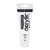 Colore acrilico fine Graduate - 120 ml - bianco - Daler Rowney - D123120011 - 5011386020631 - DMwebShop