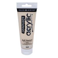 Colore acrilico fine Graduate - 120 ml - titanium buff - Daler Rowney - D123120024 - DMwebShop