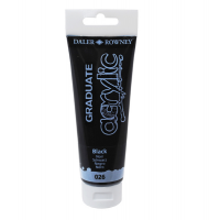 Colore acrilico fine Graduate - 120 ml - nero - Daler Rowney - D123120026 - 5011386020471 - DMwebShop