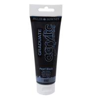 Colore acrilico fine Graduate - 120 ml - nero perla - Daler Rowney - D123120032 - 5011386062785 - DMwebShop