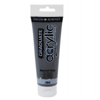Colore acrilico fine Graduate - 120 ml - grigio neutro - Daler Rowney - D123120084 - 5011386062778 - DMwebShop