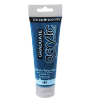 Colore acrilico fine Graduate - 120 ml - turchese ftalo - Daler Rowney - D123120154 - 5011386062709 - DMwebShop