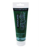 Colore acrilico fine Graduate - 120 ml - verde Hooker - Daler Rowney - D123120343 - 5011386020556 - DMwebShop