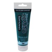 Colore acrilico fine Graduate - 120 ml - verde ftalo - Daler Rowney - D123120386 - 5011386020594 - DMwebShop