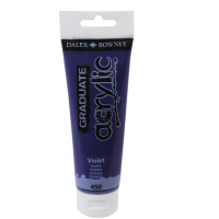 Colore acrilico fine Graduate - 120 ml - violetto - Daler Rowney - D123120450 - 5011386020624 - DMwebShop