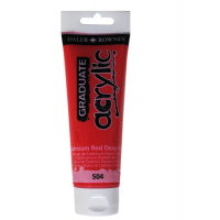 Colore acrilico fine Graduate - 120 ml - rosso cadmio scuro imitazione - Daler Rowney - D123120504 - 5011386077642 - DMwebShop
