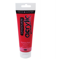 Colore acrilico fine Graduate - 120 ml - rosso primario - Daler Rowney - D123120540 - 5011386062655 - DMwebShop