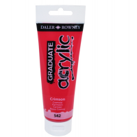 Colore acrilico fine Graduate - 120 ml - cremisi - Daler Rowney - D123120542 - 5011386020532 - DMwebShop