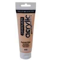 Colore acrilico fine Graduate - 120 ml - rosa incarnato - Daler Rowney - D123120573 - 5011386062747 - DMwebShop
