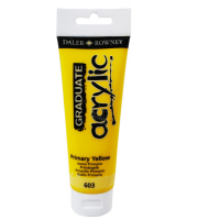 Colore acrilico fine Graduate - 120 ml - giallo primario - Daler Rowney - D123120603 - 5011386062624 - DMwebShop
