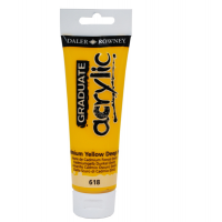 Colore acrilico fine Graduate - 120 ml - giallo cadmio scuro - Daler Rowney - D123120618 - 5011386062631 - DMwebShop