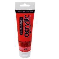 Colore acrilico fine Graduate - 120 ml - arancio cadmio scuro - Daler Rowney - D123120619 - 85519A - DMwebShop