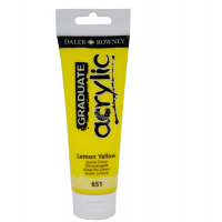 Colore acrilico fine Graduate - 120 ml - giallo limone - Daler Rowney - D123120651 - 5011386020563 - DMwebShop