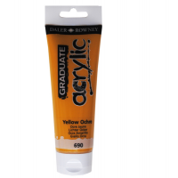 Colore acrilico fine Graduate - 120 ml - giallo ocra - Daler Rowney - D123120690 - 5011386020648 - DMwebShop