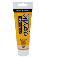Colore acrilico fine Graduate - 120 ml - oro imitazione - Daler Rowney - D123120701 - 5011386020655 - DMwebShop