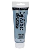 Colore acrilico fine Graduate - 120 ml - argento imitazione - Daler Rowney - D123120702 - 5011386020662 - DMwebShop