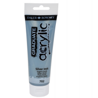 Colore acrilico fine Graduate - 120 ml - argento imitazione - Daler Rowney - D123120702 - 5011386020662 - DMwebShop