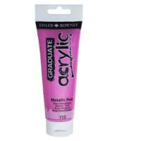 Colore acrilico fine Graduate - 120 ml - rosa metal - Daler Rowney - D123120722 - 5011386077574 - DMwebShop