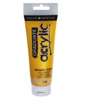 Colore acrilico fine Graduate - 120 ml - giallo metal - Daler Rowney - D123120723 - 5011386077550 - DMwebShop