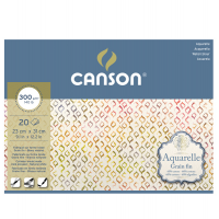 Blocco collato 4 lati Aquarelle - 23 x 31 cm - 300 gr - 20 fogli - grana fine - Canson - 400106437 - 3148950135995 - DMwebShop