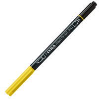 Pennarello Aqua Brush Duo - punte 2-4 mm - giallo cromo chiaro - conf. 10 pezzi - Lyra - L6520006 - 4084900603512 - DMwebShop