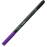 Pennarello Aqua Brush Duo - punte 2-4 mm - violetto bluastro - conf. 10 pezzi - Lyra - L6520037 - 4084900603673 - DMwebShop
