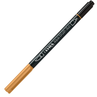 Pennarello Aqua Brush Duo - punte 2-4 mm - ocra bruna - conf. 10 pezzi - Lyra - L6520082 - 4084900603796 - DMwebShop