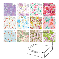 Carta regalo - raso - Fiori - 70 x 100 cm - scatola 100 fogli - Rex Sadoch - R4403GEN - 8006715132106 - DMwebShop
