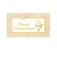Bigliettino bomboniera personalizzabile - comunione - scatola 25 fogli A4 da 20 biglietti - Rex Sadoch - 53A4025 - 8004999430253 - DMwebShop