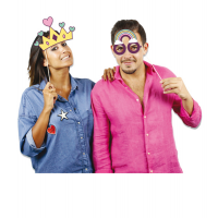 Photo Booth Unicorno - 8 elementi - Big Party - 81291 - 8020834812916 - DMwebShop