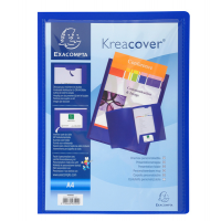Cartella di presentazione Kreacover - in PP - 2 alette - blu - A4 - Exacompta 43502E